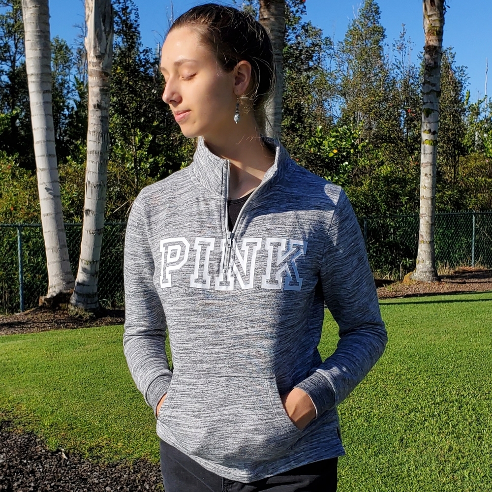 PINK Victoria's Secret half zip pullover sweater S - Picture 11 of 12